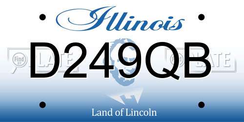 D249QB Illinois License Plate
