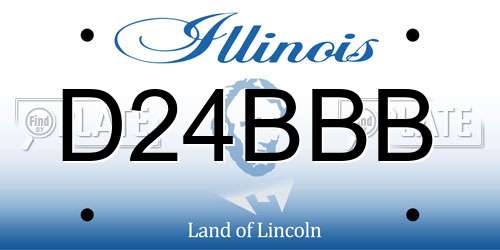 D24BBB Illinois License Plate