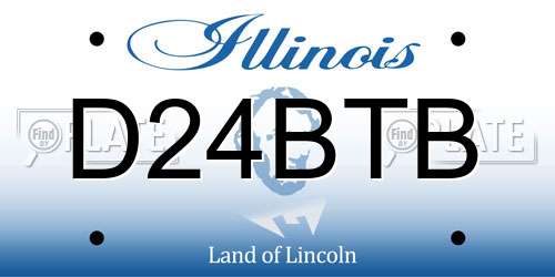 D24BTB Illinois License Plate