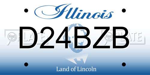 D24BZB Illinois License Plate