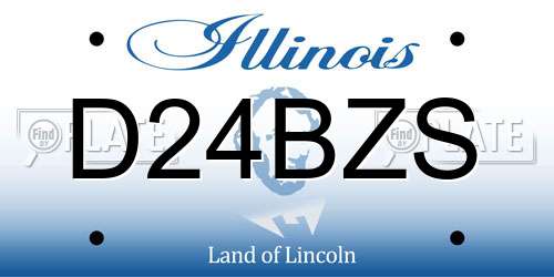 D24BZS Illinois License Plate