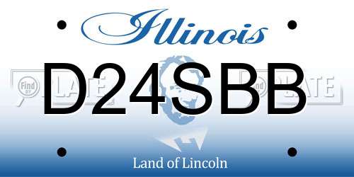 D24SBB Illinois License Plate