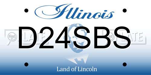 D24SBS Illinois License Plate