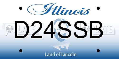 D24SSB Illinois License Plate