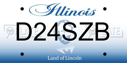 D24SZB Illinois License Plate