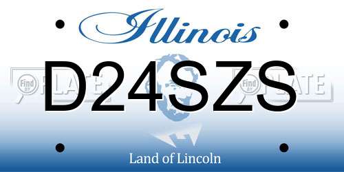 D24SZS Illinois License Plate