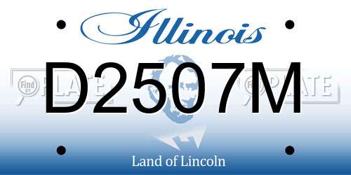 D2507M Illinois License Plate