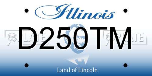 D250TM Illinois License Plate