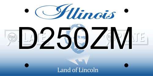 D250ZM Illinois License Plate