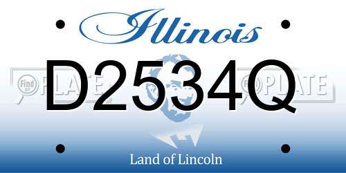 D2534Q Illinois License Plate
