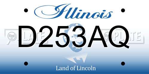 D253AQ Illinois License Plate