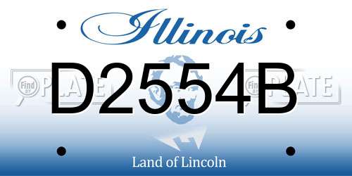 D2554B Illinois License Plate