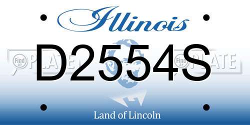 D2554S Illinois License Plate