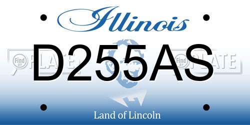 D255AS Illinois License Plate