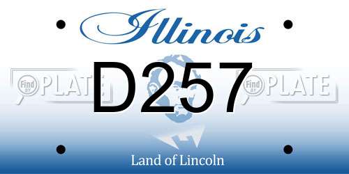 D257 Illinois License Plate
