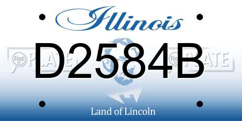 D2584B Illinois License Plate