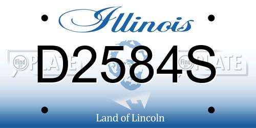 D2584S Illinois License Plate