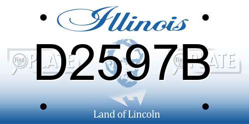 D2597B Illinois License Plate
