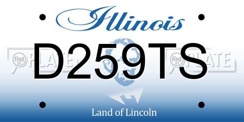 D259TS Illinois License Plate