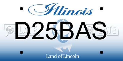 D25BAS Illinois License Plate
