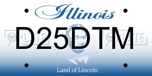 D25DTM Illinois License Plate