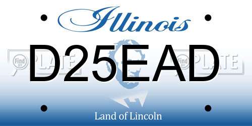D25EAD Illinois License Plate