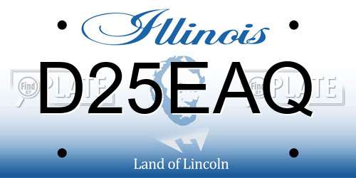 D25EAQ Illinois License Plate