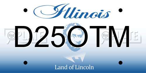 D25OTM Illinois License Plate
