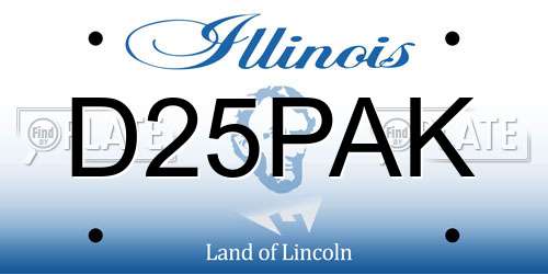 D25PAK Illinois License Plate