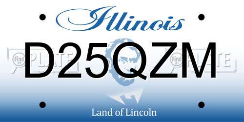 D25QZM Illinois License Plate
