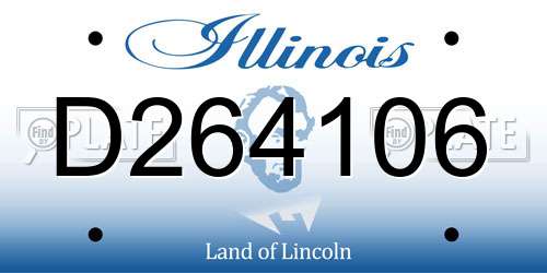 D264106 Illinois License Plate