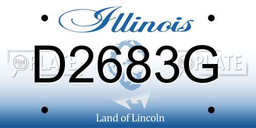 D2683G Illinois License Plate