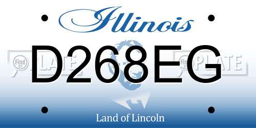 D268EG Illinois License Plate