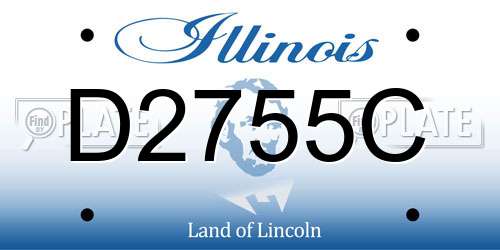 D2755C Illinois License Plate
