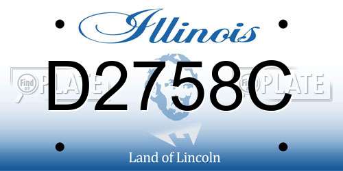 D2758C Illinois License Plate