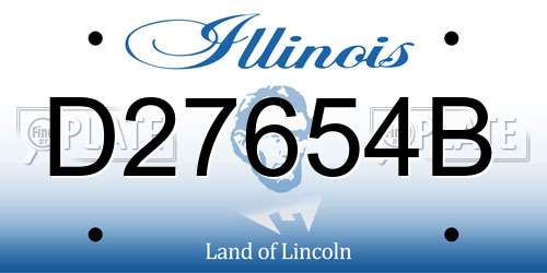 D27654B Illinois License Plate
