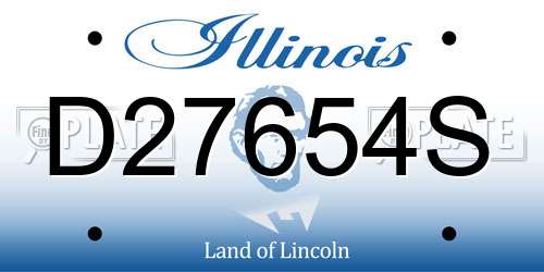 D27654S Illinois License Plate