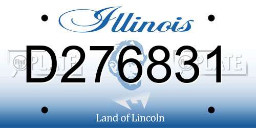 D276831 Illinois License Plate