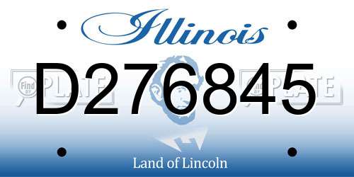 D276845 Illinois License Plate
