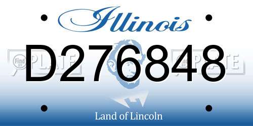 D276848 Illinois License Plate