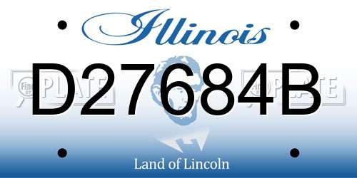 D27684B Illinois License Plate