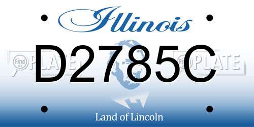 D2785C Illinois License Plate