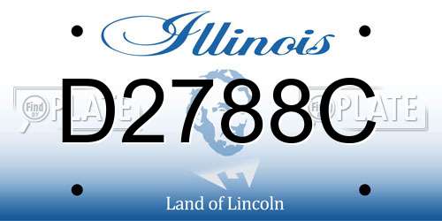 D2788C Illinois License Plate