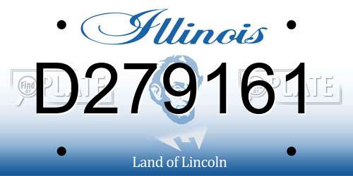 D279161 Illinois License Plate