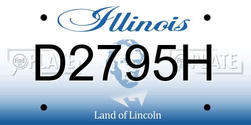 D2795H Illinois License Plate