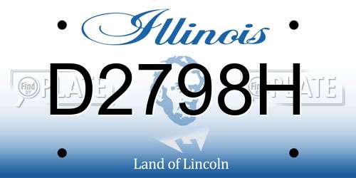 D2798H Illinois License Plate