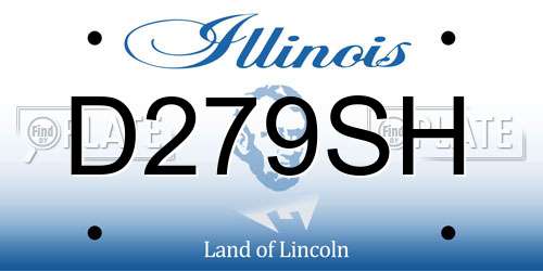D279SH Illinois License Plate