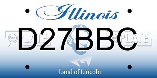 D27BBC Illinois License Plate
