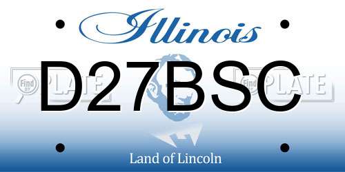 D27BSC Illinois License Plate