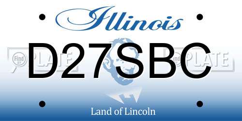 D27SBC Illinois License Plate